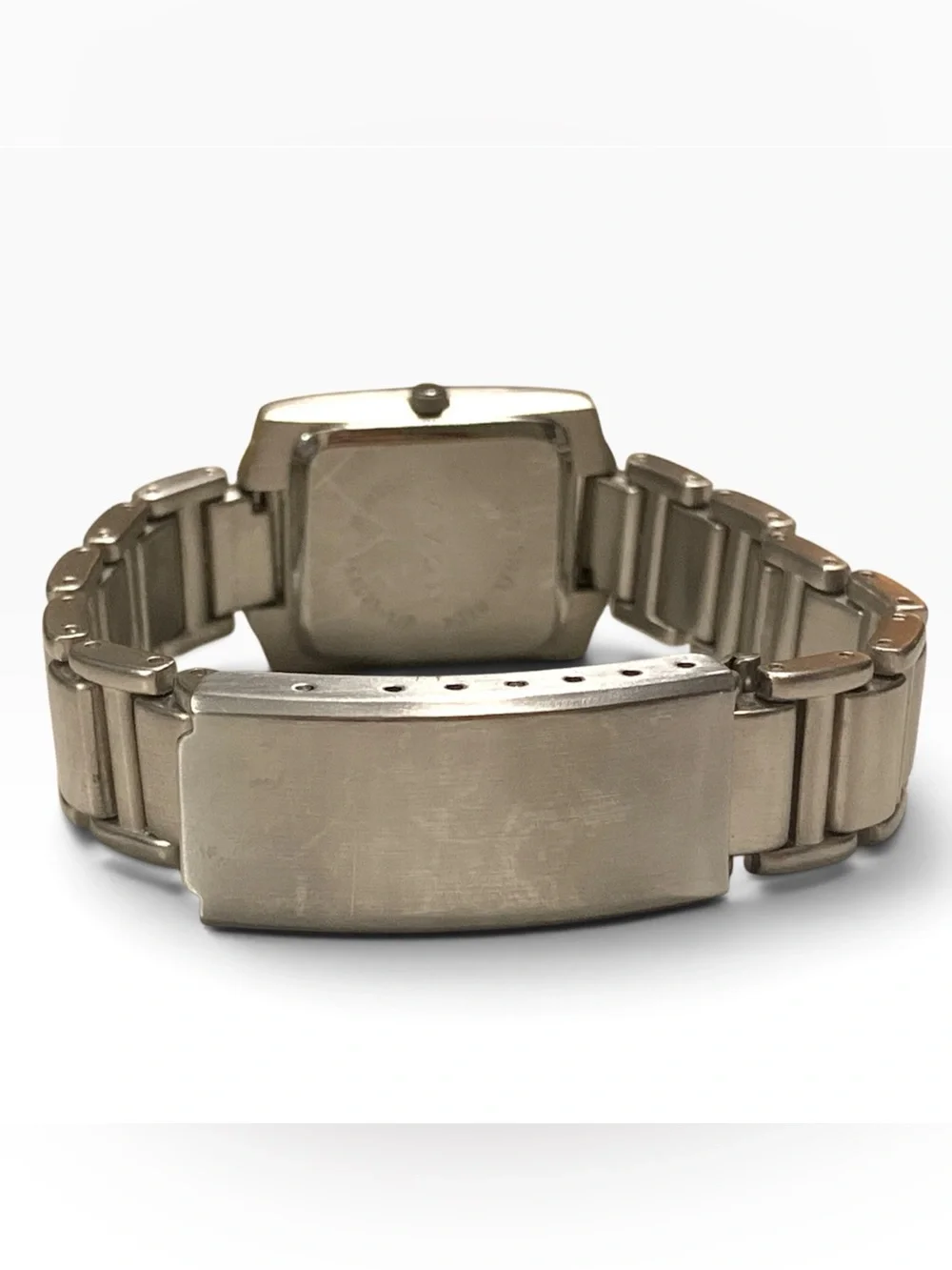 Avon Women’s Rectangular Silver Dial Stainless Steel Bracelet Watch New Battery
